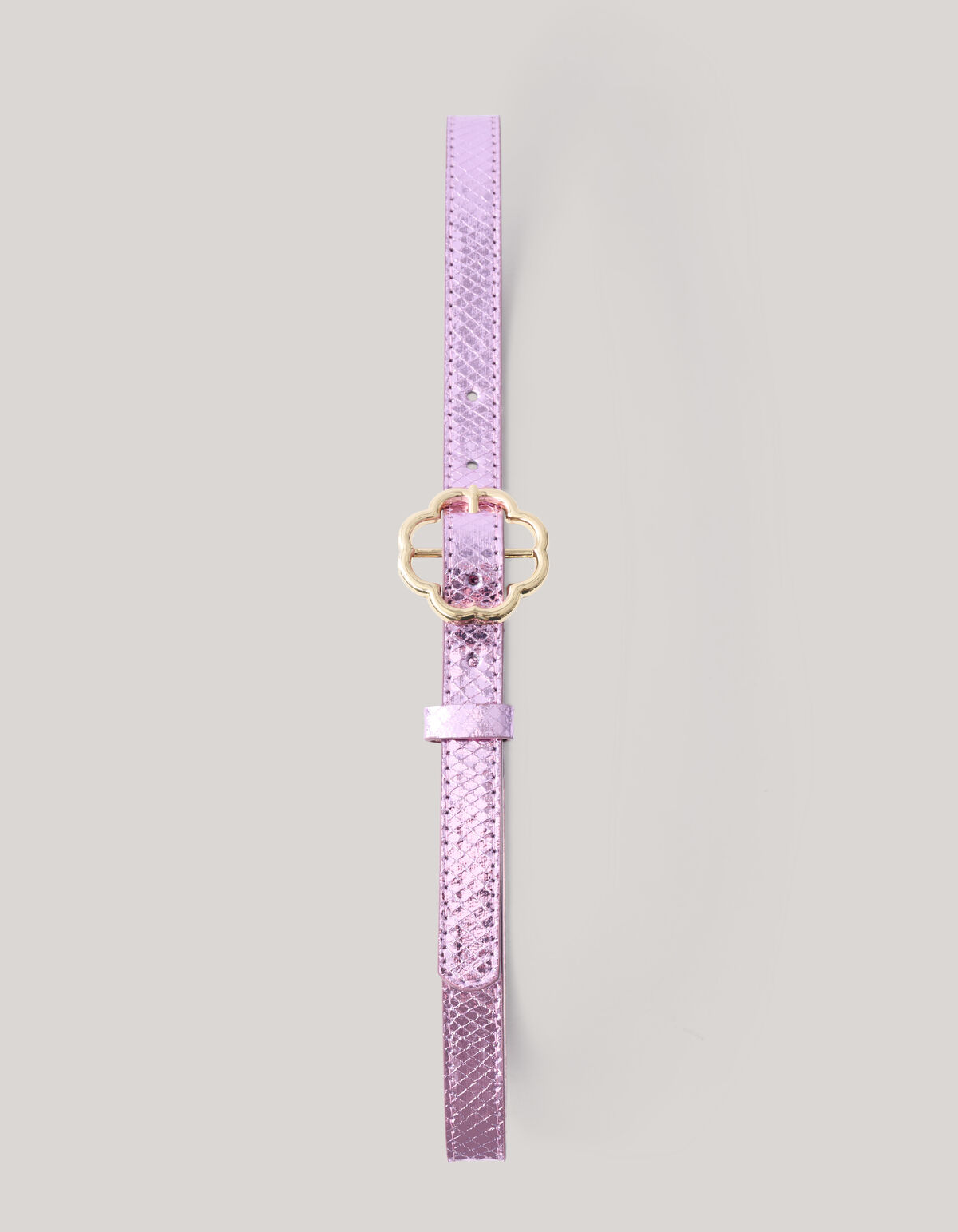 Metallic Croco Riem Roze SHOEBY ACCESSOIRES