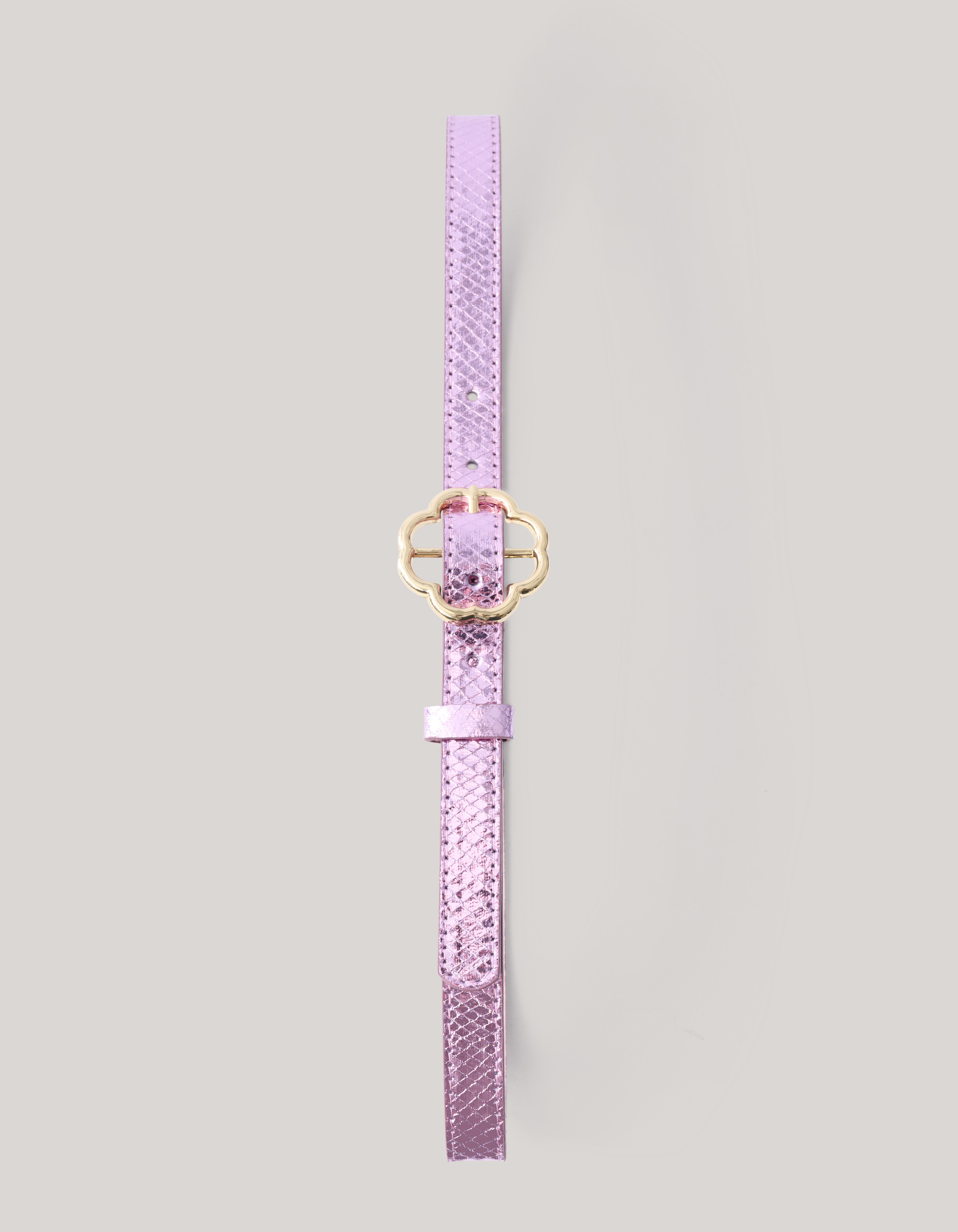 Metallic Croco Riem Roze SHOEBY ACCESSOIRES