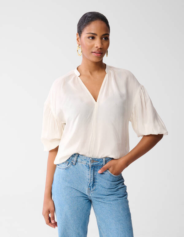 Shine Blouse Gebroken Wit SHOEBY WOMEN