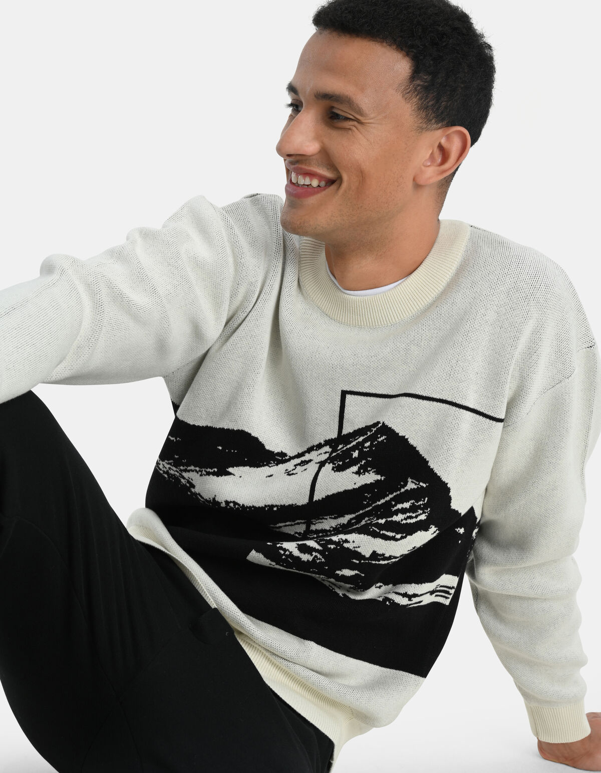 Landschap Trui Beige SHOEBY MEN