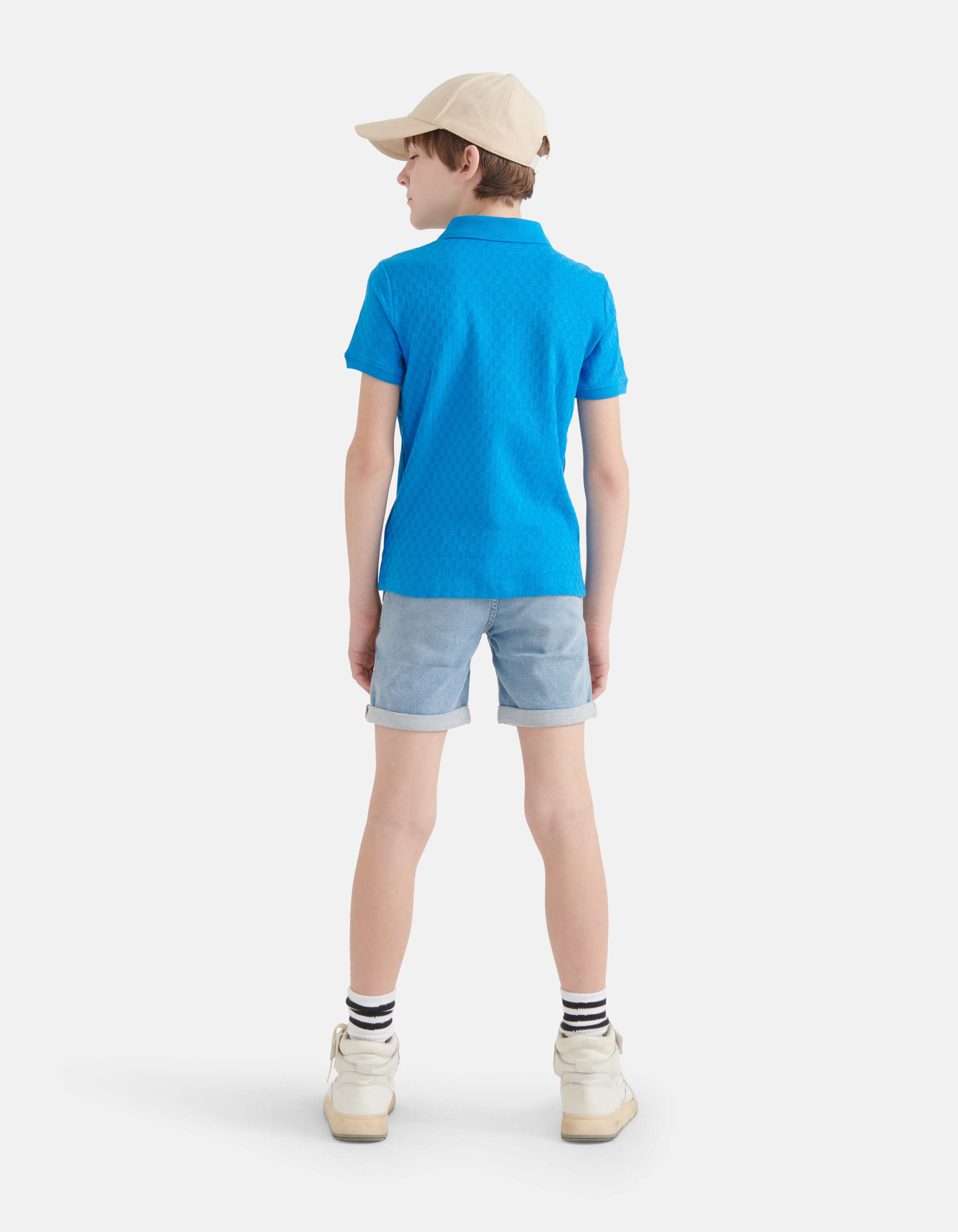 Blok Structuur Polo Blauw SHOEBY BOYS