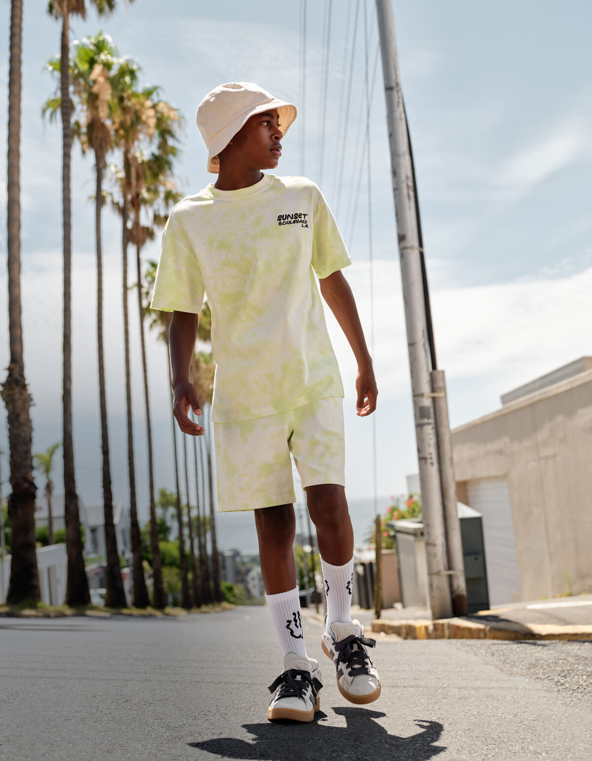 Tie Dye T-shirt Lichtgroen SHOEBY BOYS