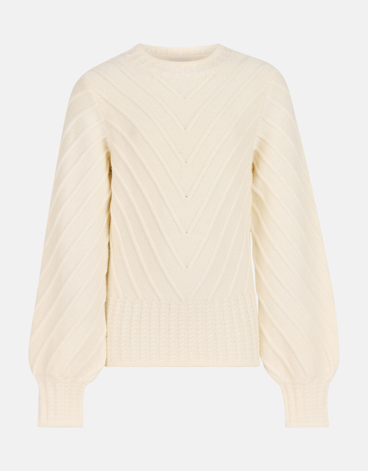 Diagonaal Trui Gebroken Wit SHOEBY GIRLS