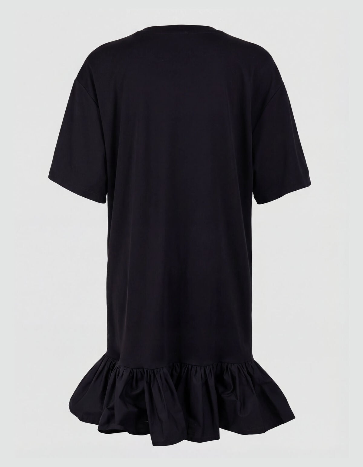 Ruffle T-shirt Mini Jurk Zwart SHOEBY WOMEN