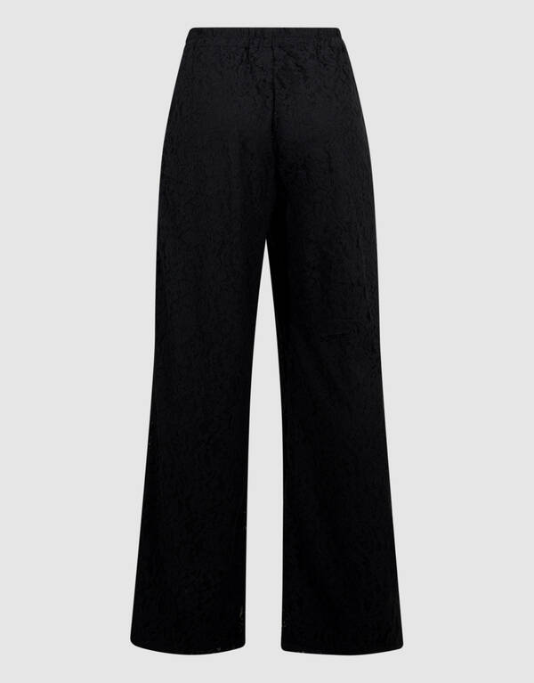 Kanten Wide Leg Broek Zwart SHOEBY WOMEN