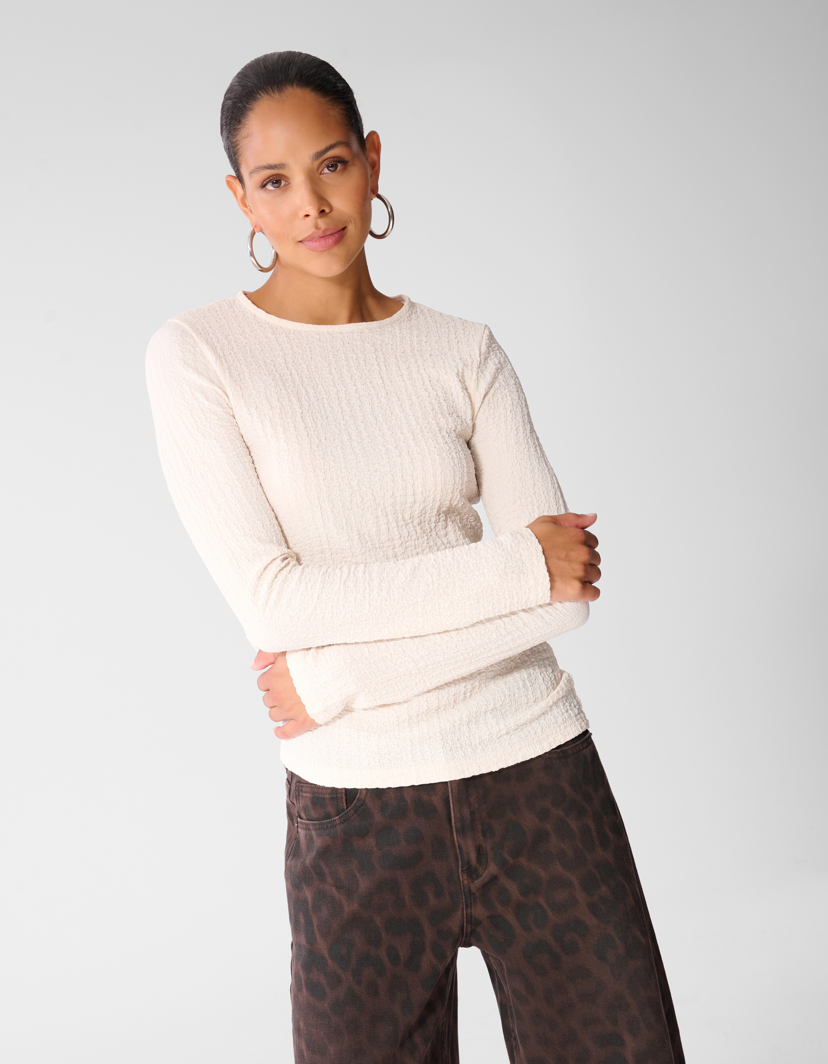 Asymmetrische Top Ecru SHOEBY WOMEN