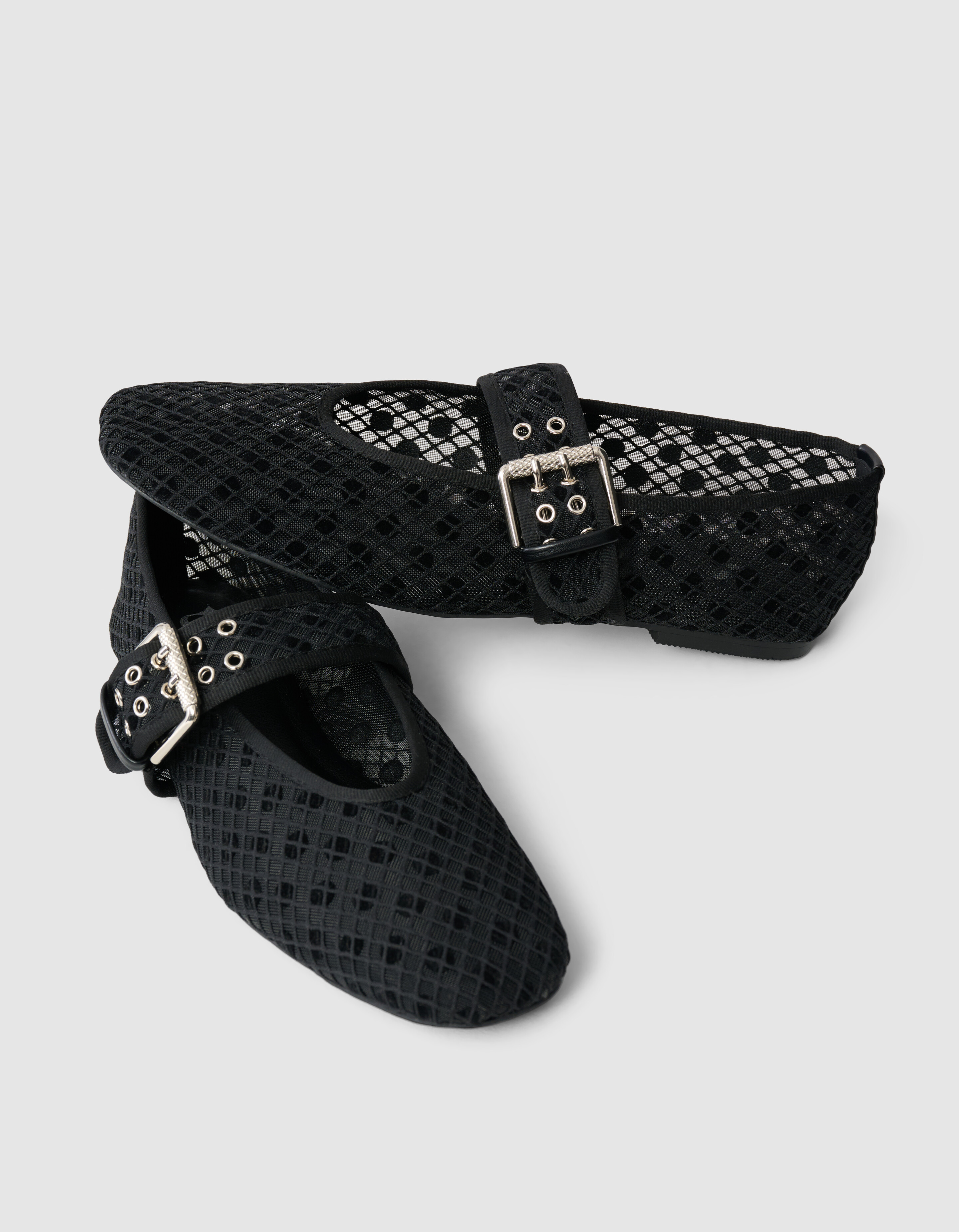 Polkadot Mesh Instapper Zwart SCHOENEN SHOEBY