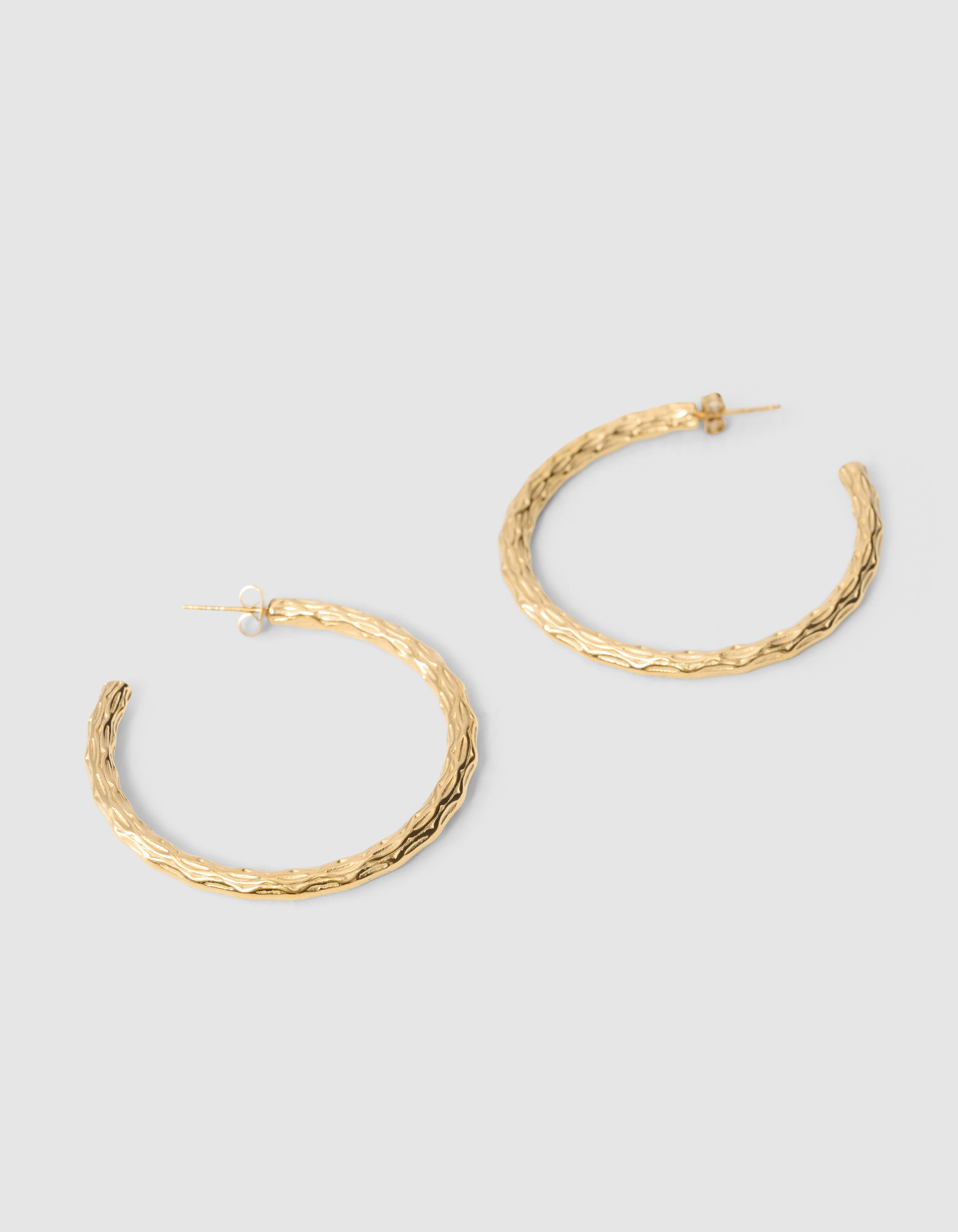 Hammered Hoop Oorbellen Goud SHOEBY ACCESSOIRES