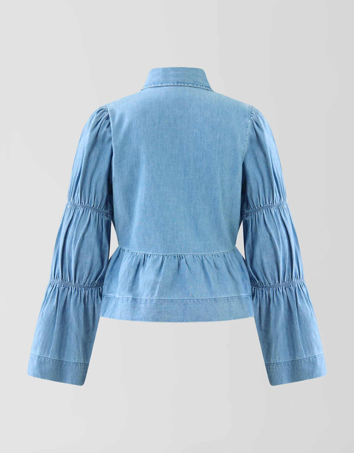 Denim Bow Blouse Blauw SHOEBY WOMEN