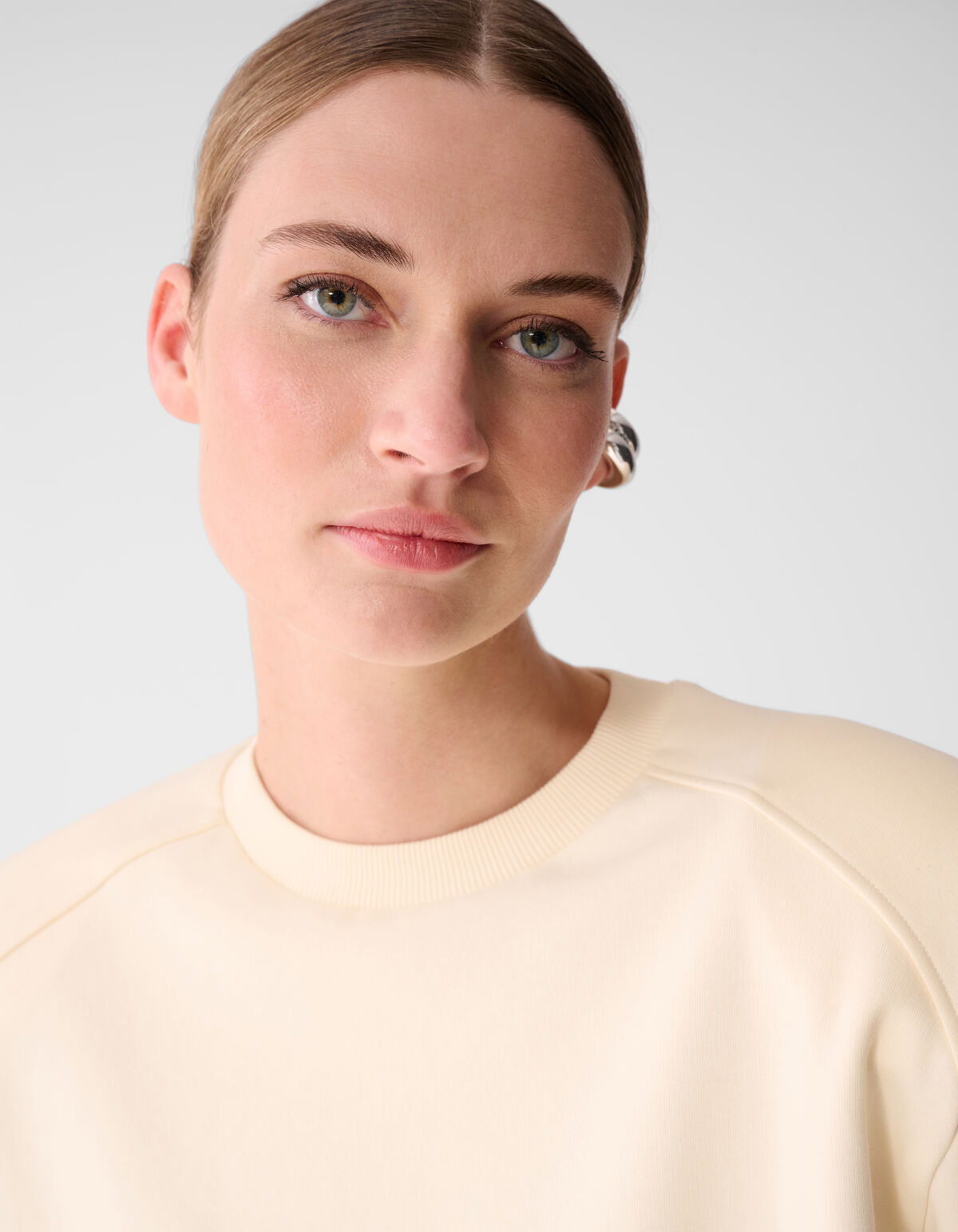 Big Shoulder Sweater Gebroken Wit SHOEBY WOMEN