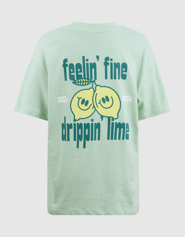 Dripping Artwork T-shirt Lichtgroen SHOEBY BOYS