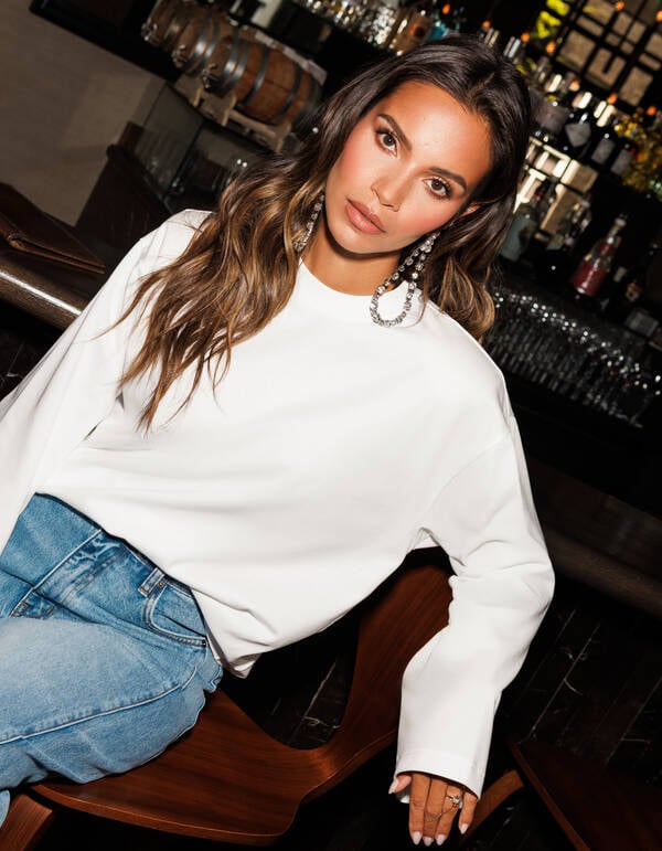 Oversized Longsleeve T-shirt Wit By Monica SHOEBY WOMEN