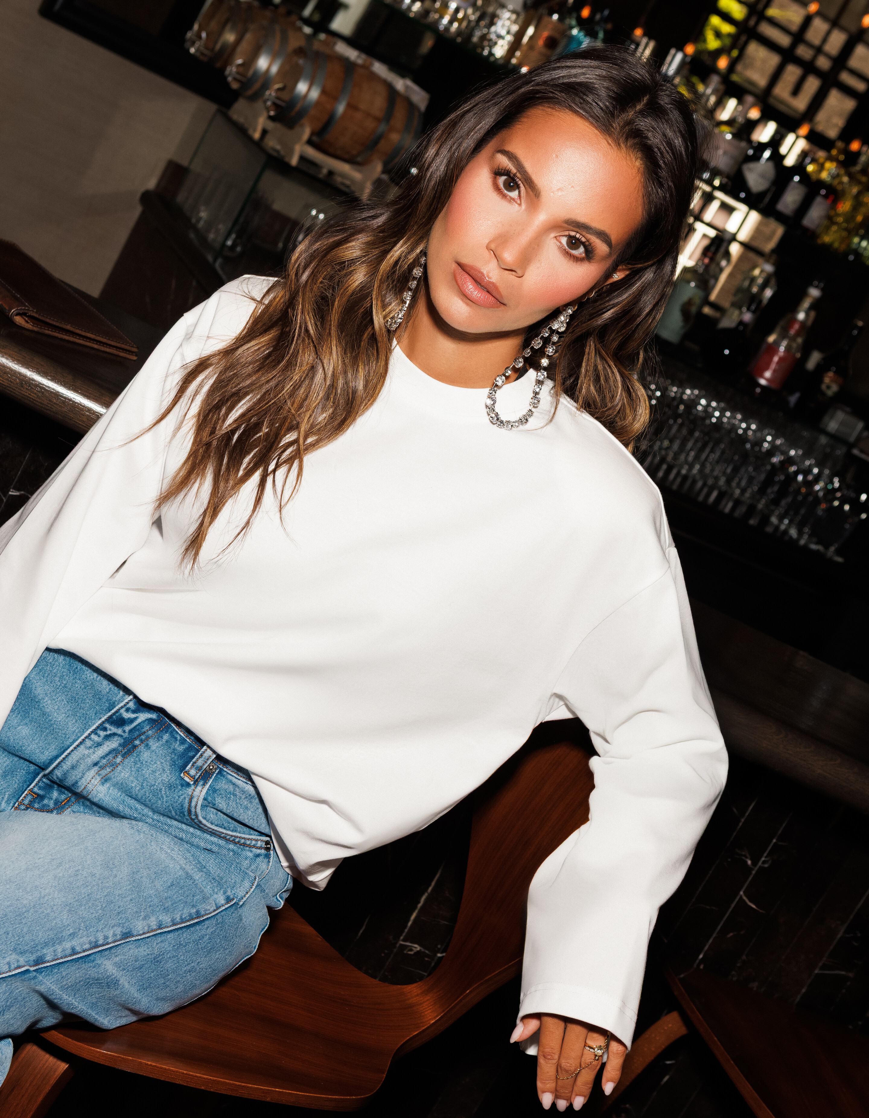 Oversized Longsleeve T-shirt Wit By Monica SHOEBY WOMEN