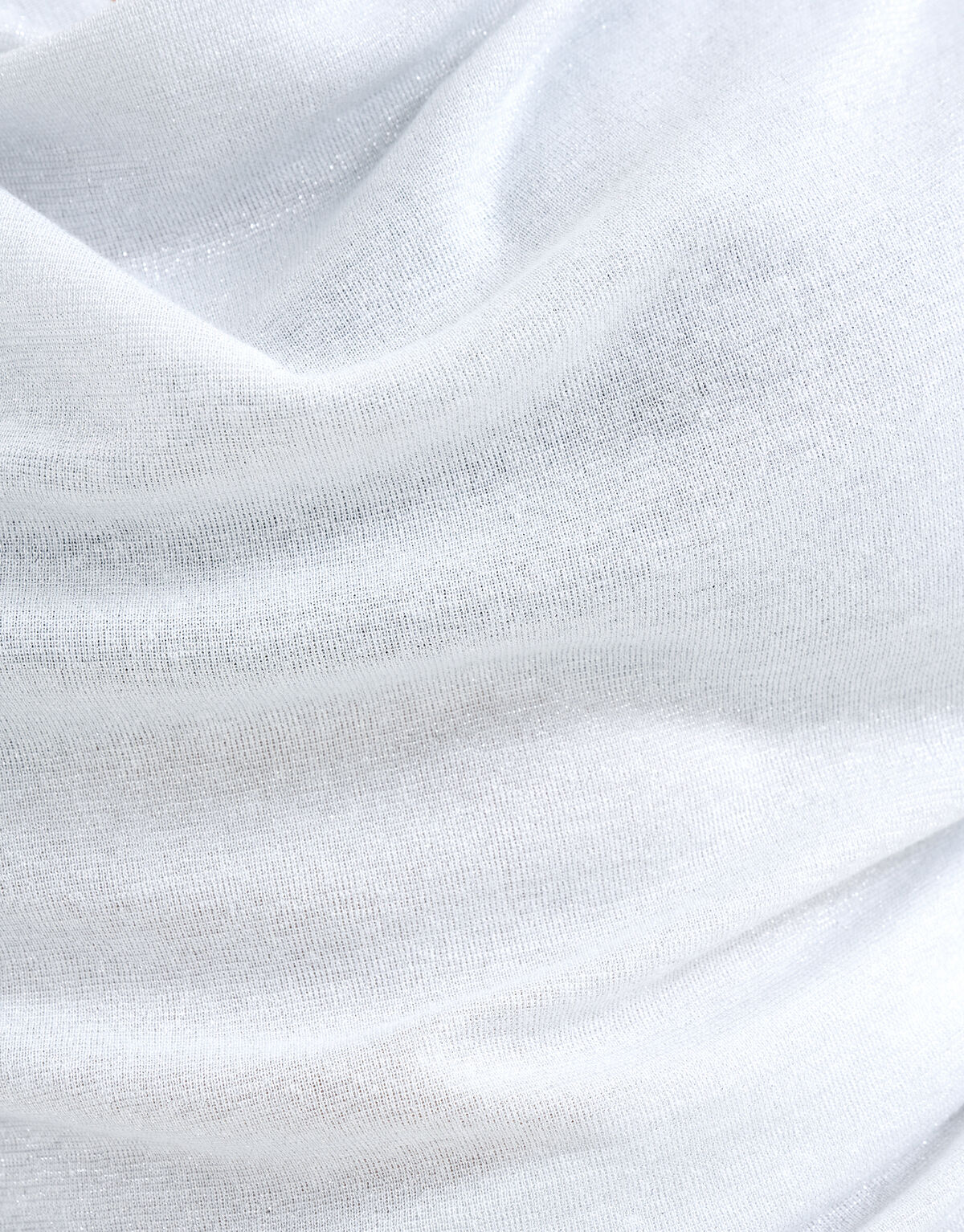 Gedrapeerde Glitter Top Zilver SHOEBY WOMEN