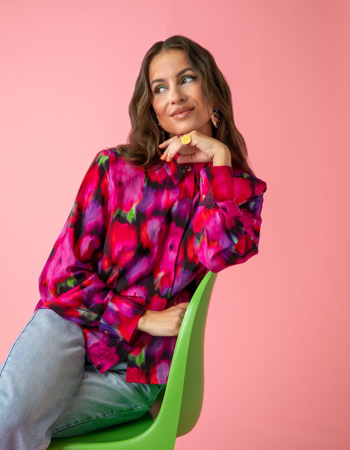Printed Blouse Roze By Lizzy SHOEBY WOMEN