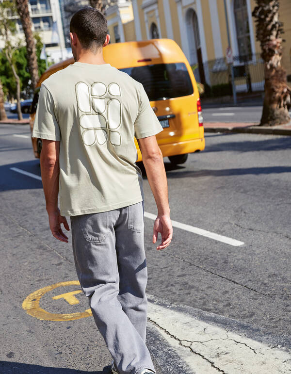 Organic Artwork T-shirt Lichtgroen SHOEBY MEN