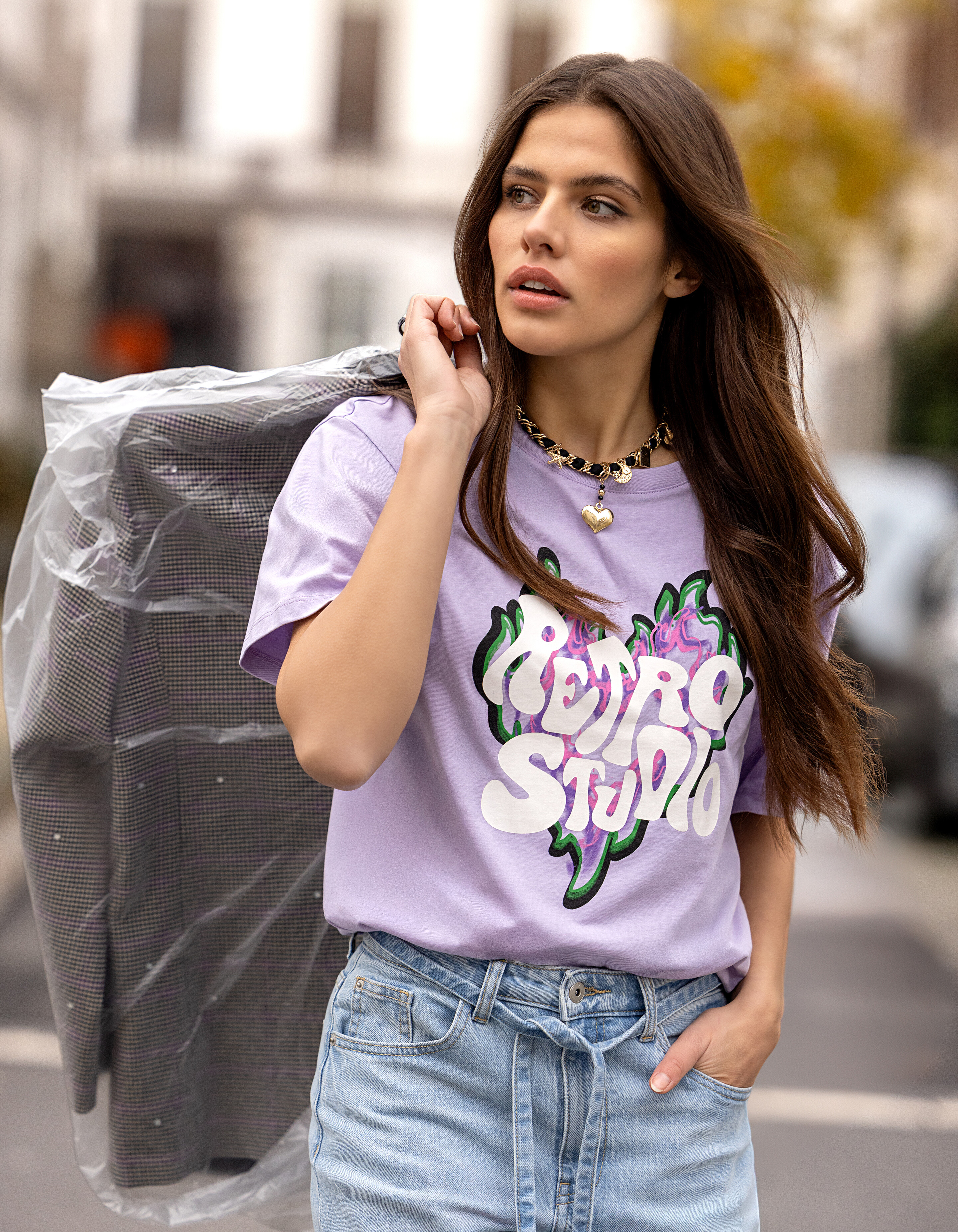 Artwork T-shirt Lichtpaars SHOEBY WOMEN