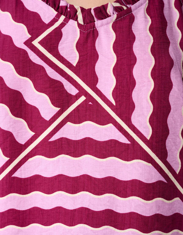 Wavy Printed Singlet Roze/Paars SHOEBY WOMEN