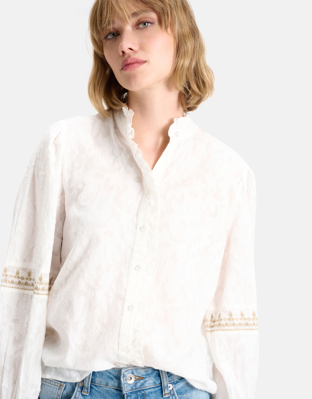 Cotton Jacquard Blouse SHOEBY WOMEN