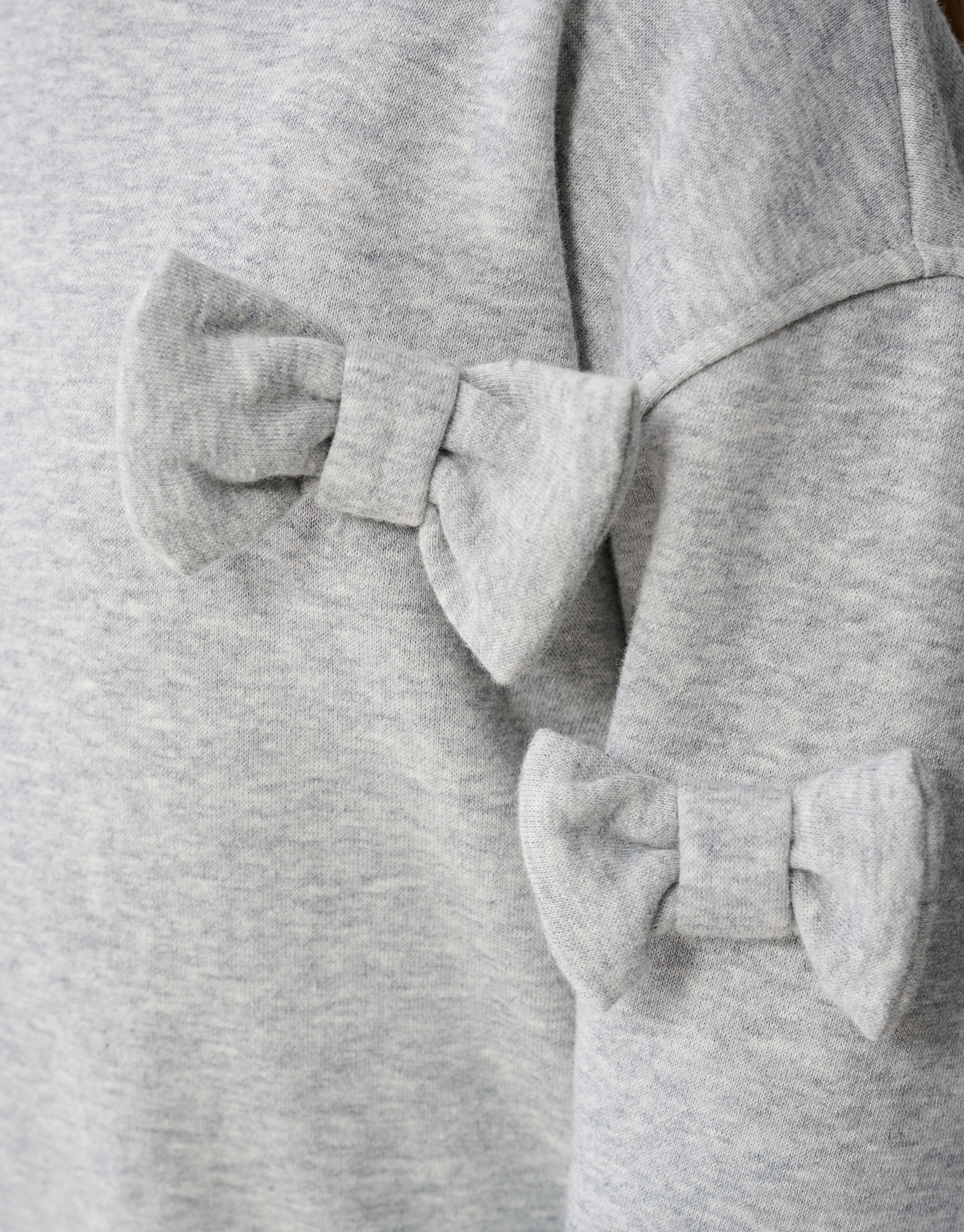 Strik Hoodie Jurk Lichtgrijs SHOEBY GIRLS