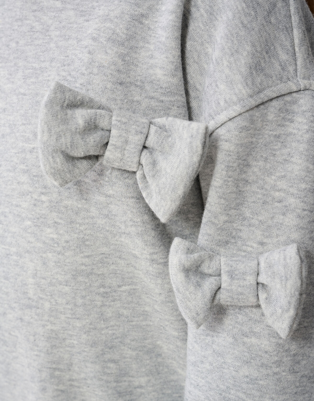 Strik Hoodie Jurk Lichtgrijs SHOEBY GIRLS