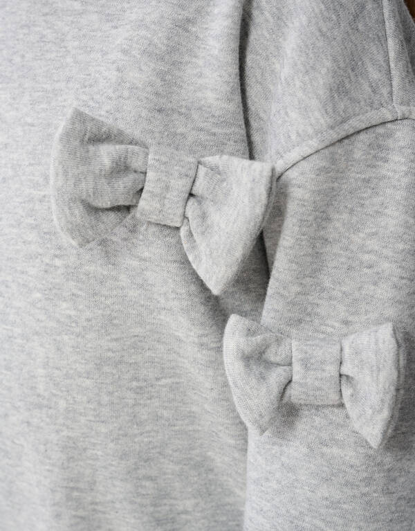 Strik Hoodie Jurk Lichtgrijs SHOEBY GIRLS
