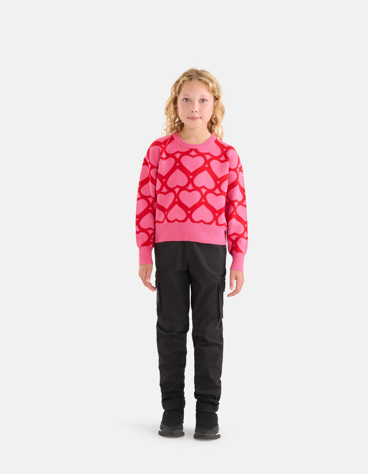 Printed Jacquard Trui Roze SHOEBY GIRLS
