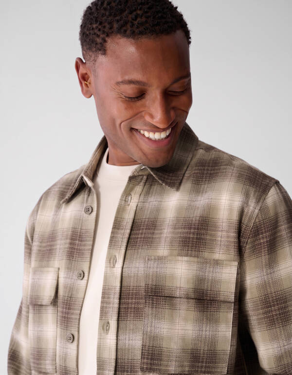 Check Overshirt Groen SHOEBY MEN