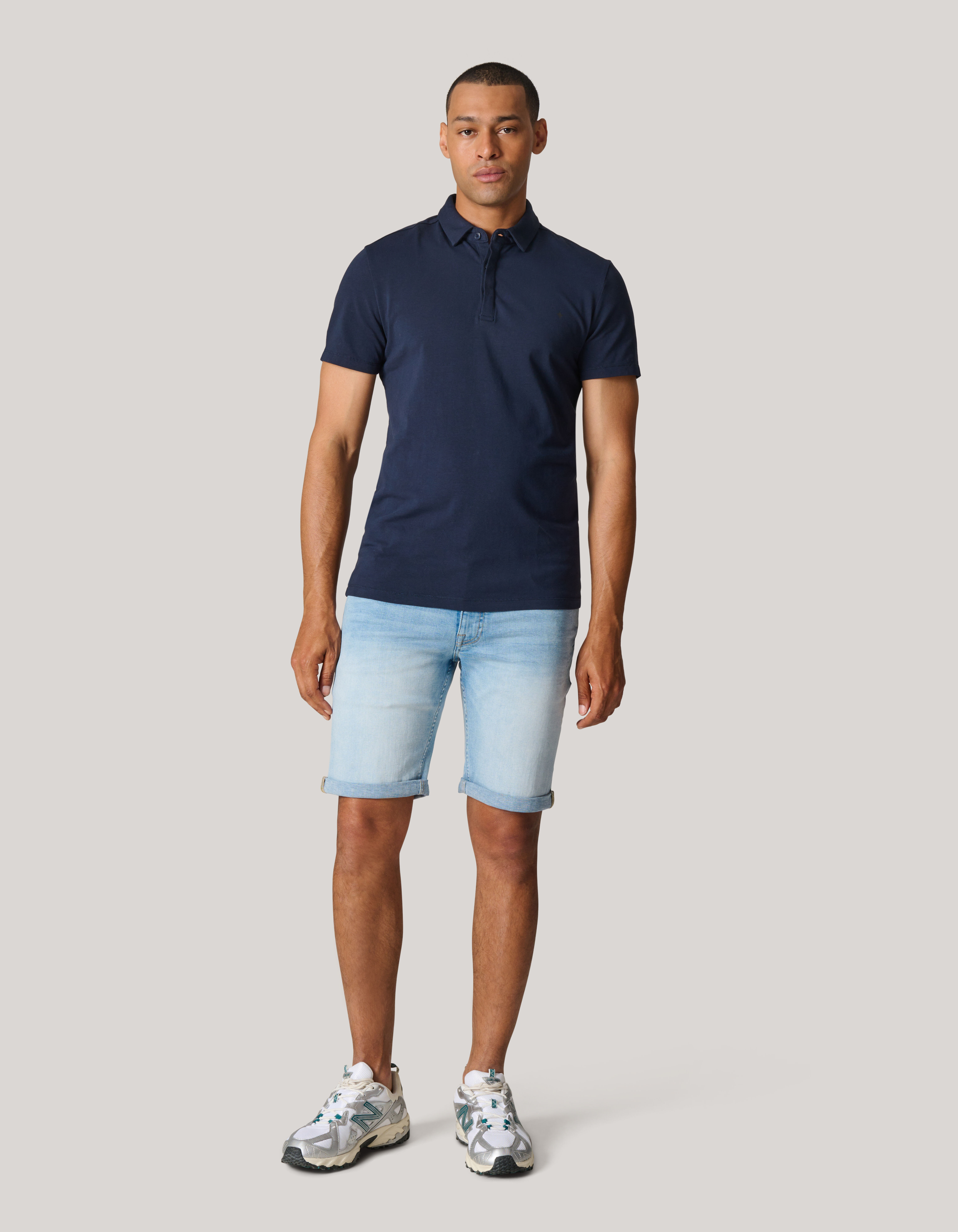 Jersey Polo Donkerblauw Shoeby