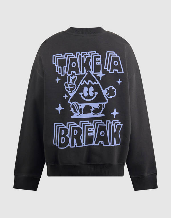 Break Artwork Sweater Donkergrijs SHOEBY BOYS