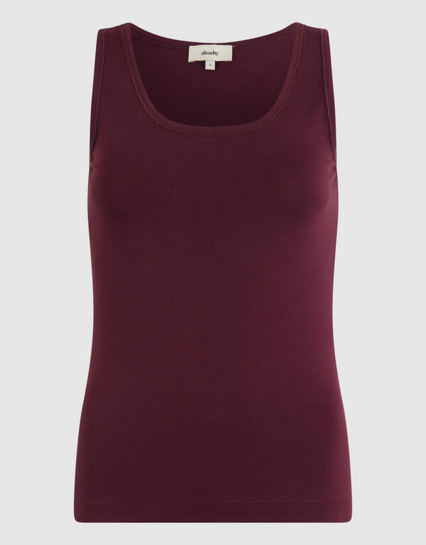 Basis Tanktop Donkerrood SHOEBY WOMEN