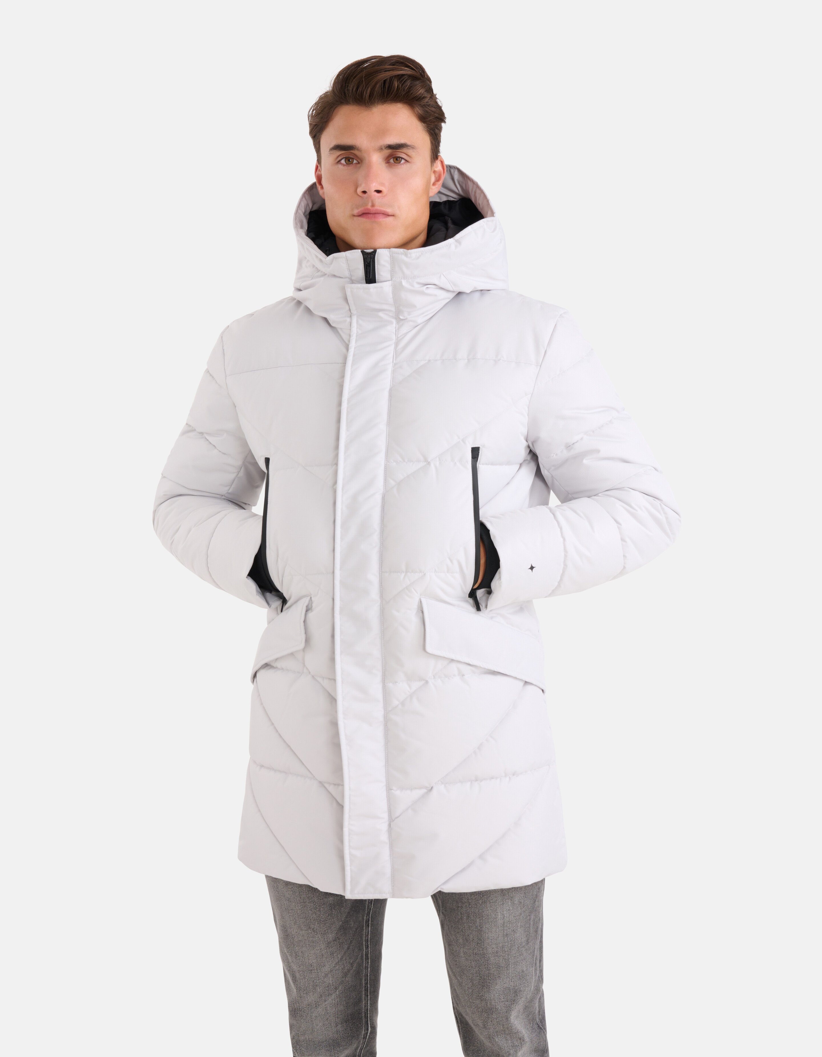Quilted Jas Lichtgrijs SHOEBY MEN