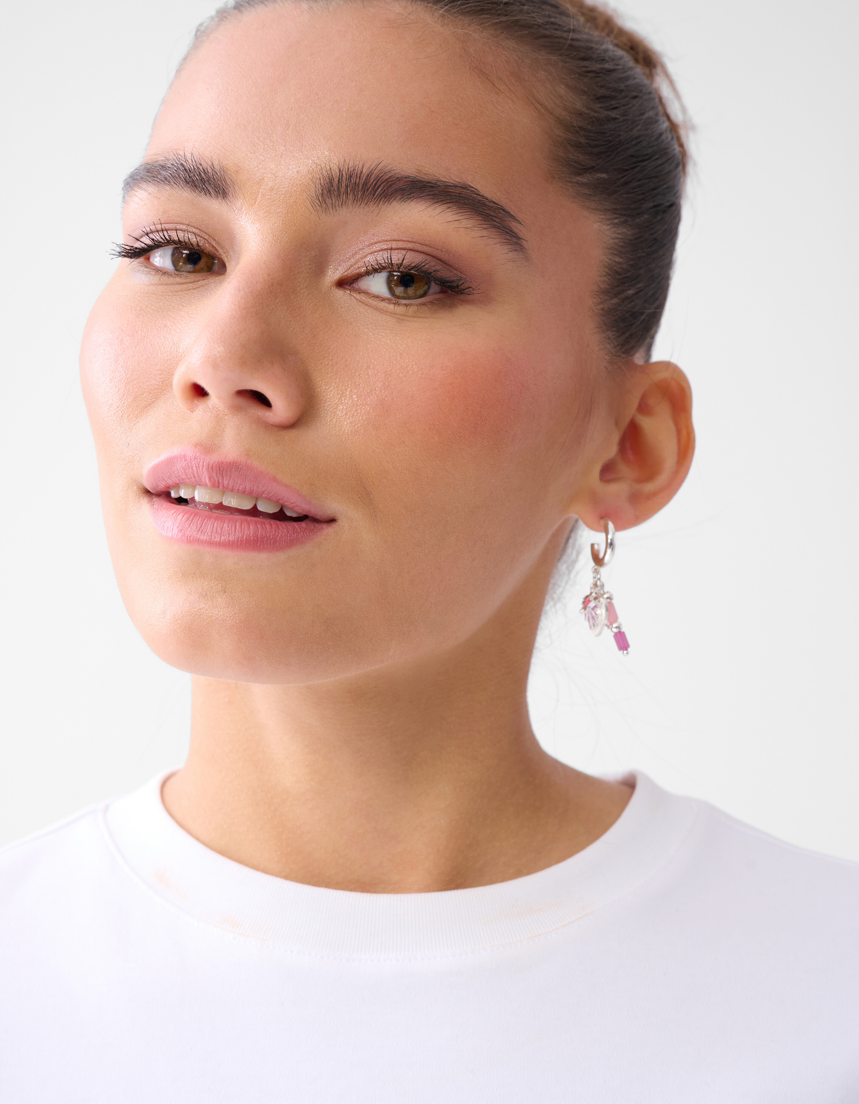 Charm Hoop Oorbellen Zilver SHOEBY ACCESSOIRES