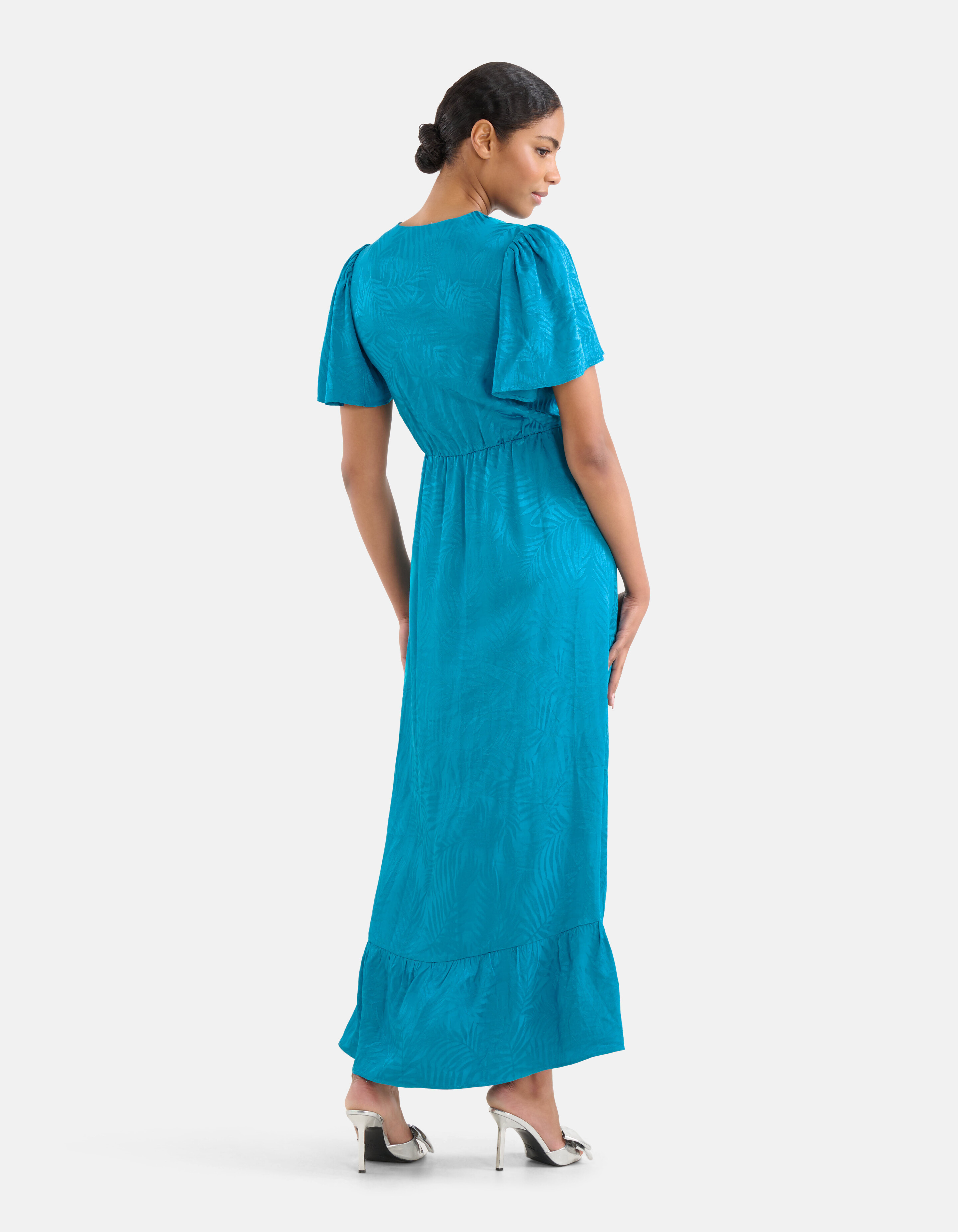 Jacquard Maxi Jurk Blauw SHOEBY WOMEN