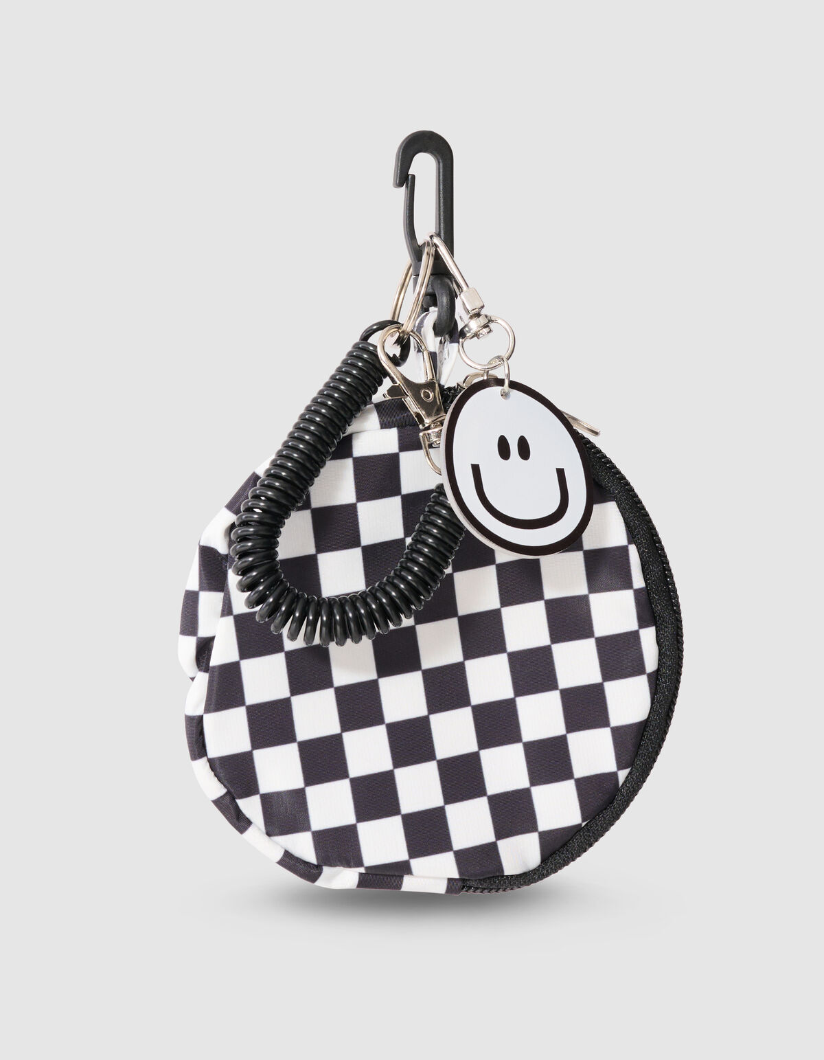 Smile Square Sleutelhanger Zwart SHOEBY ACCESSOIRES