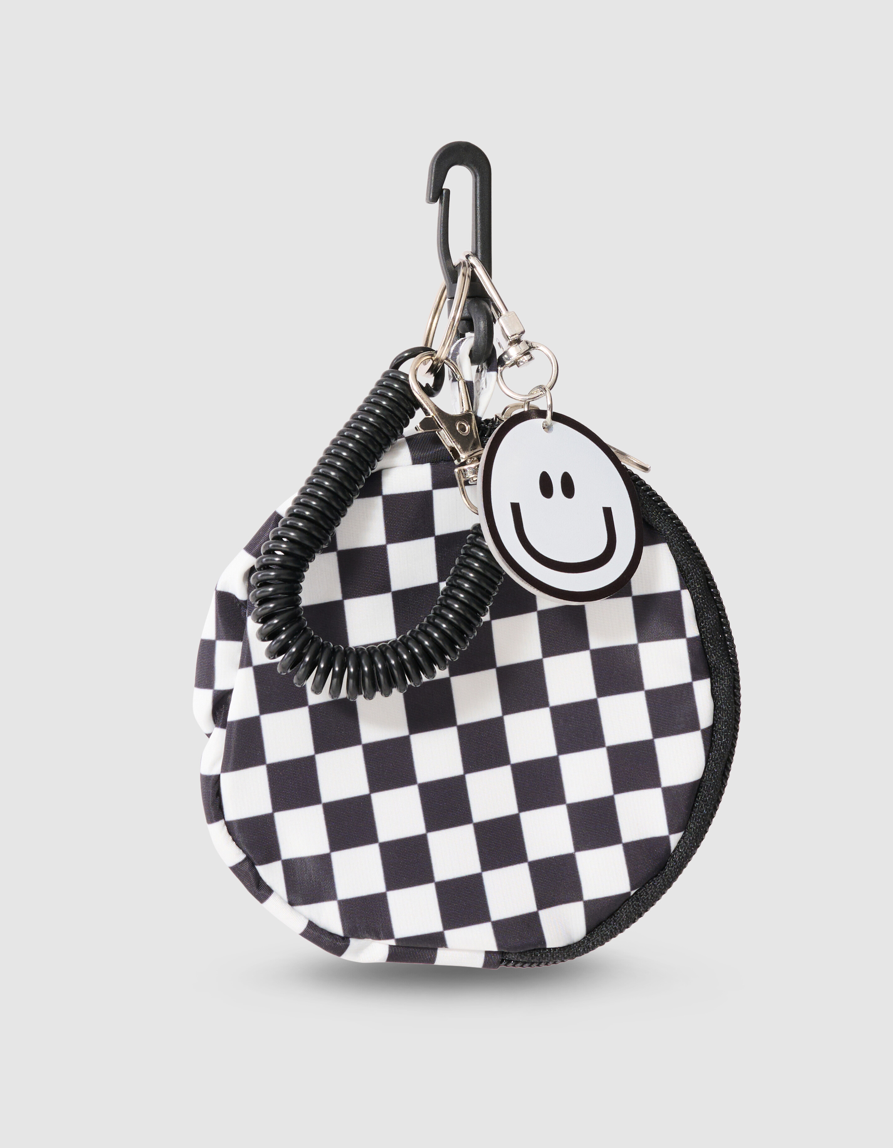 Smile Square Sleutelhanger Zwart SHOEBY ACCESSOIRES