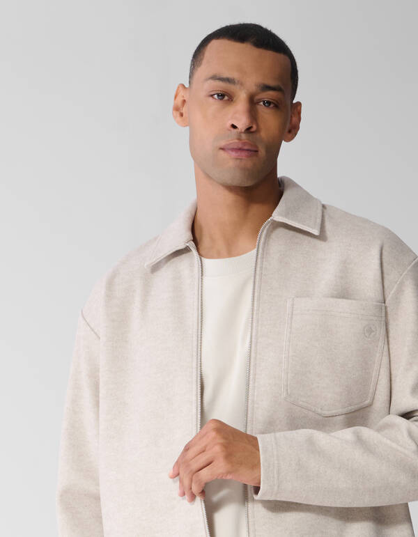 Soft Melange Overshirt Beige SHOEBY MEN