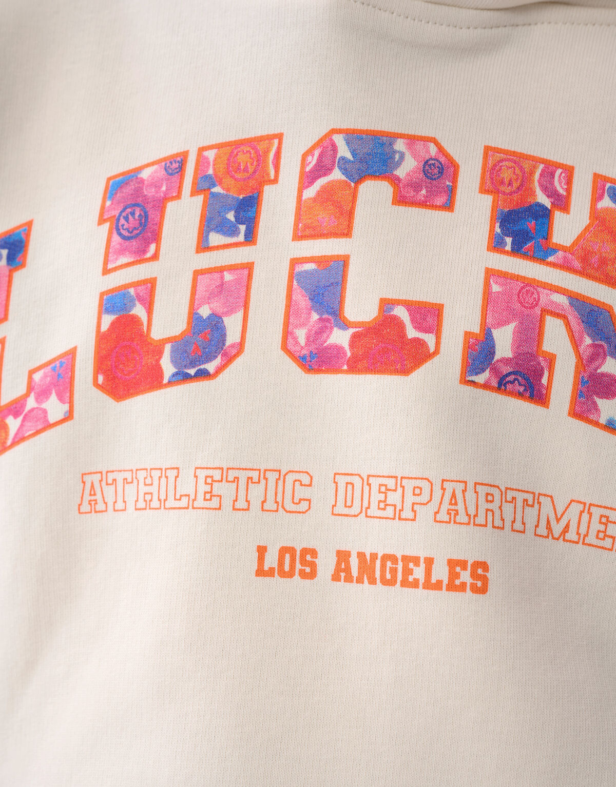 Cropped Varsity Hoodie Gebroken Wit SHOEBY GIRLS