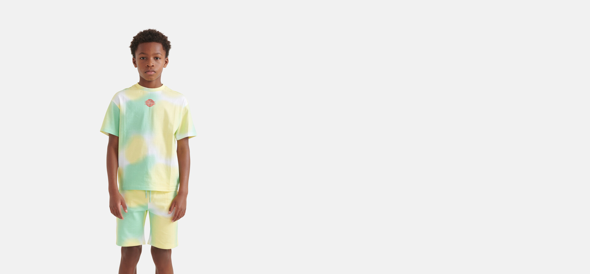 Printed Tie Dye Short Groen SHOEBY BOYS