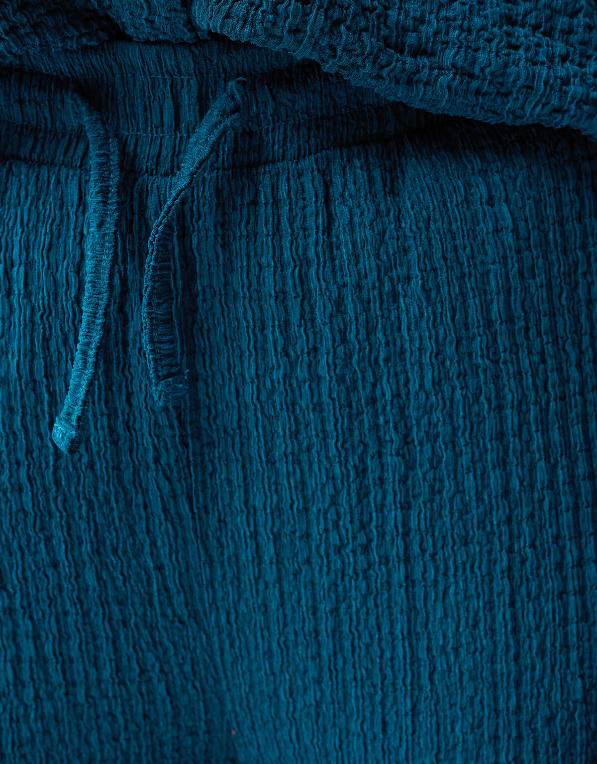 Crinkle Wide Leg Broek Donkerblauw SHOEBY WOMEN