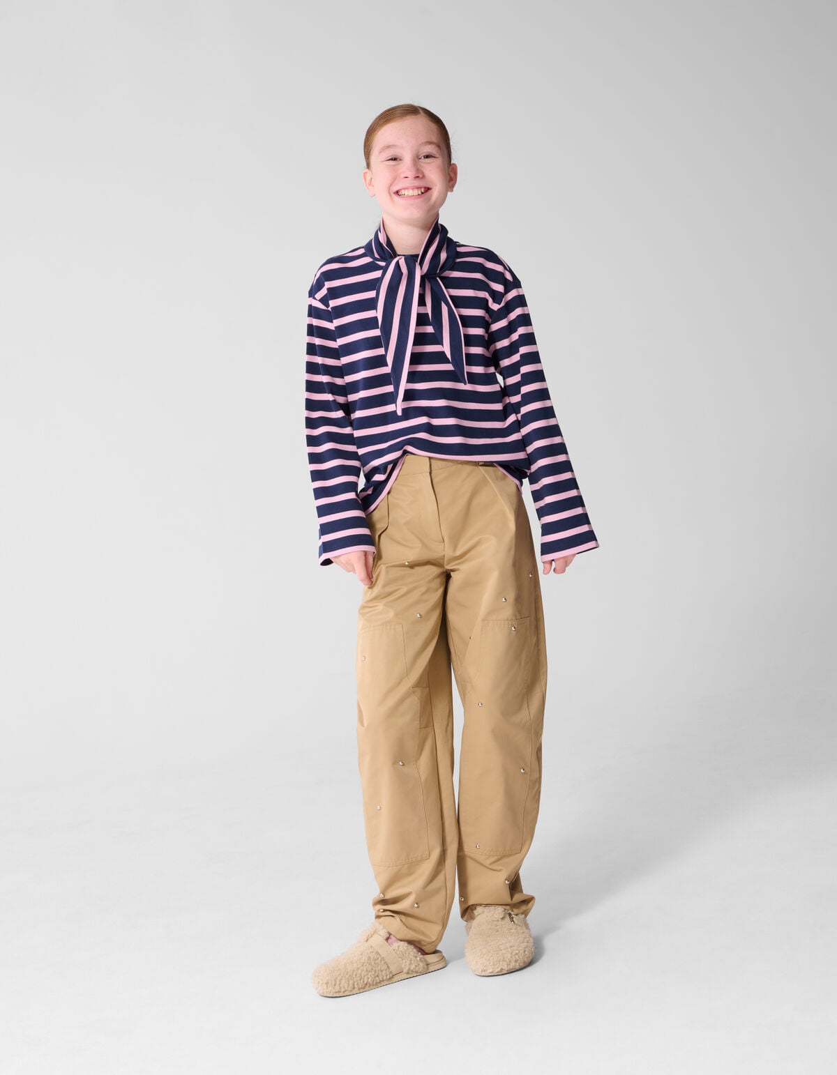 Sjaal Gestreepte Longsleeve Donkerblauw SHOEBY GIRLS