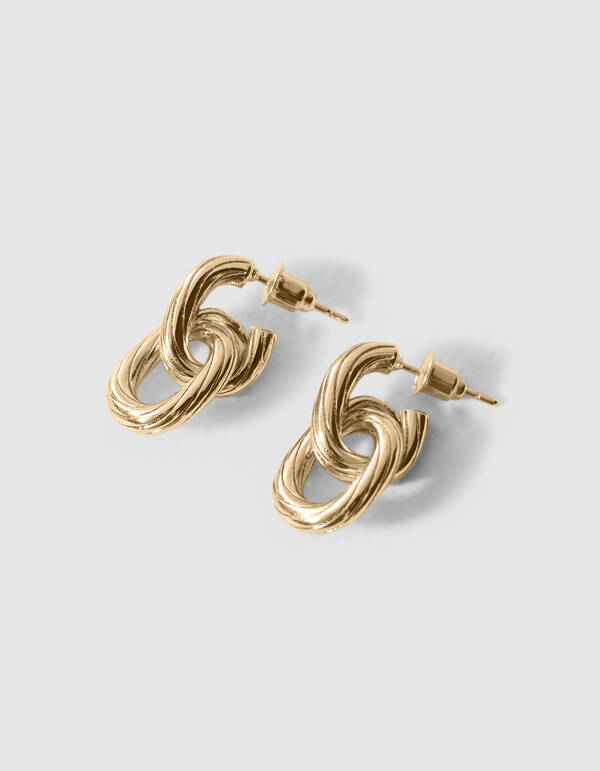 Small Double Oval Oorbellen Goud SHOEBY ACCESSOIRES