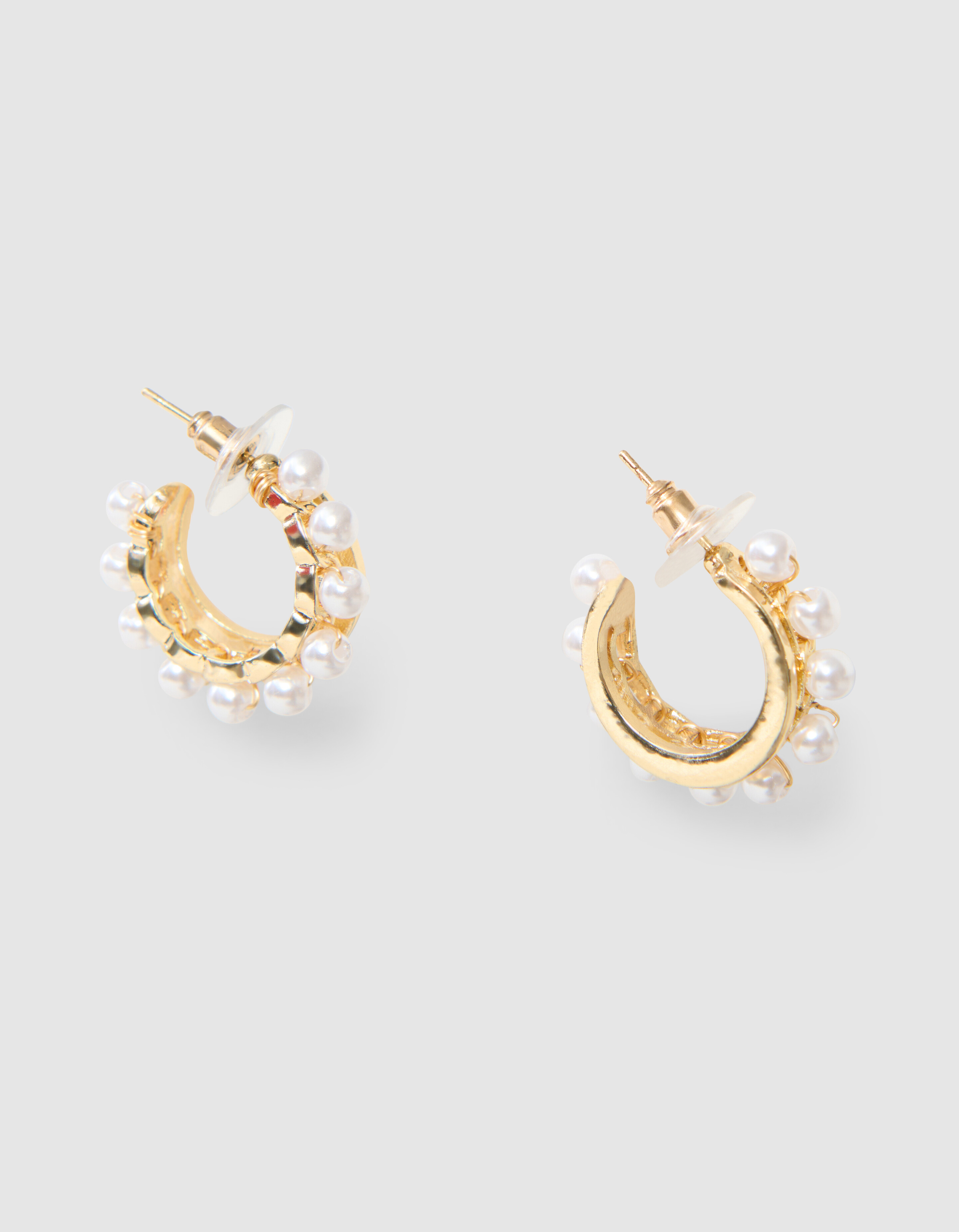 Pearl Hoop Oorbellen Goud SHOEBY ACCESSOIRES