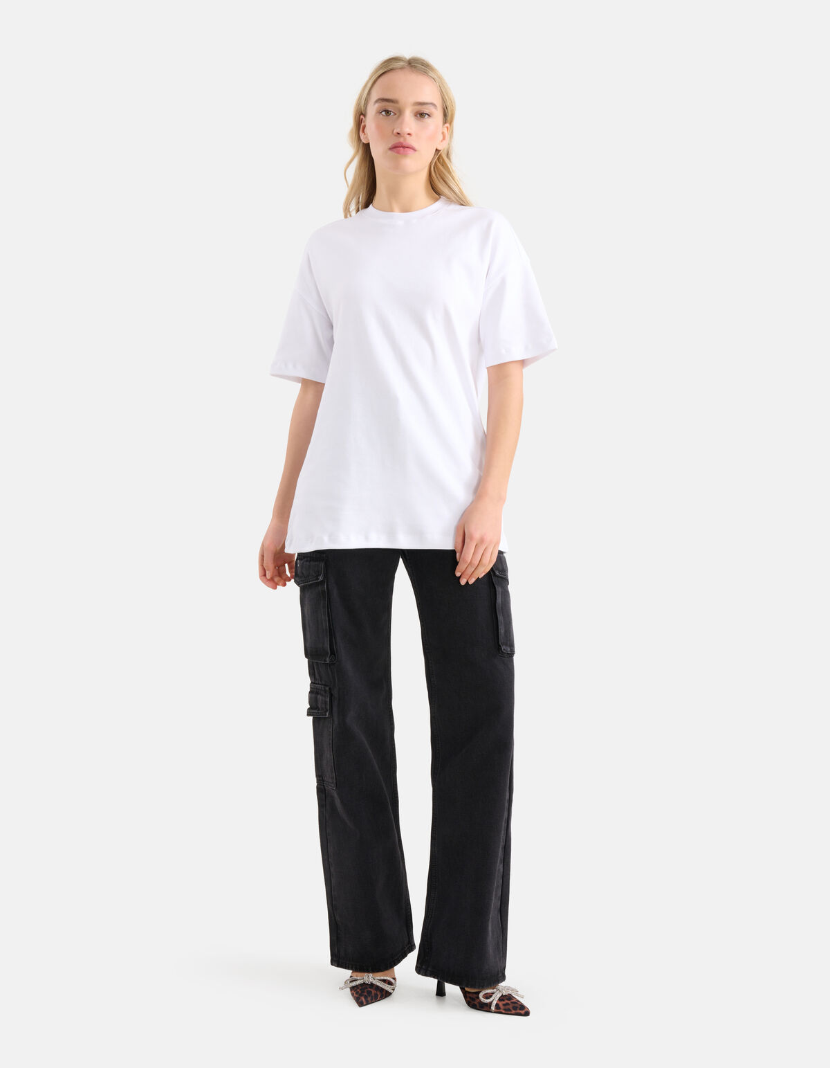Oversized Basis T-shirt Wit SHOEBY WOMEN
