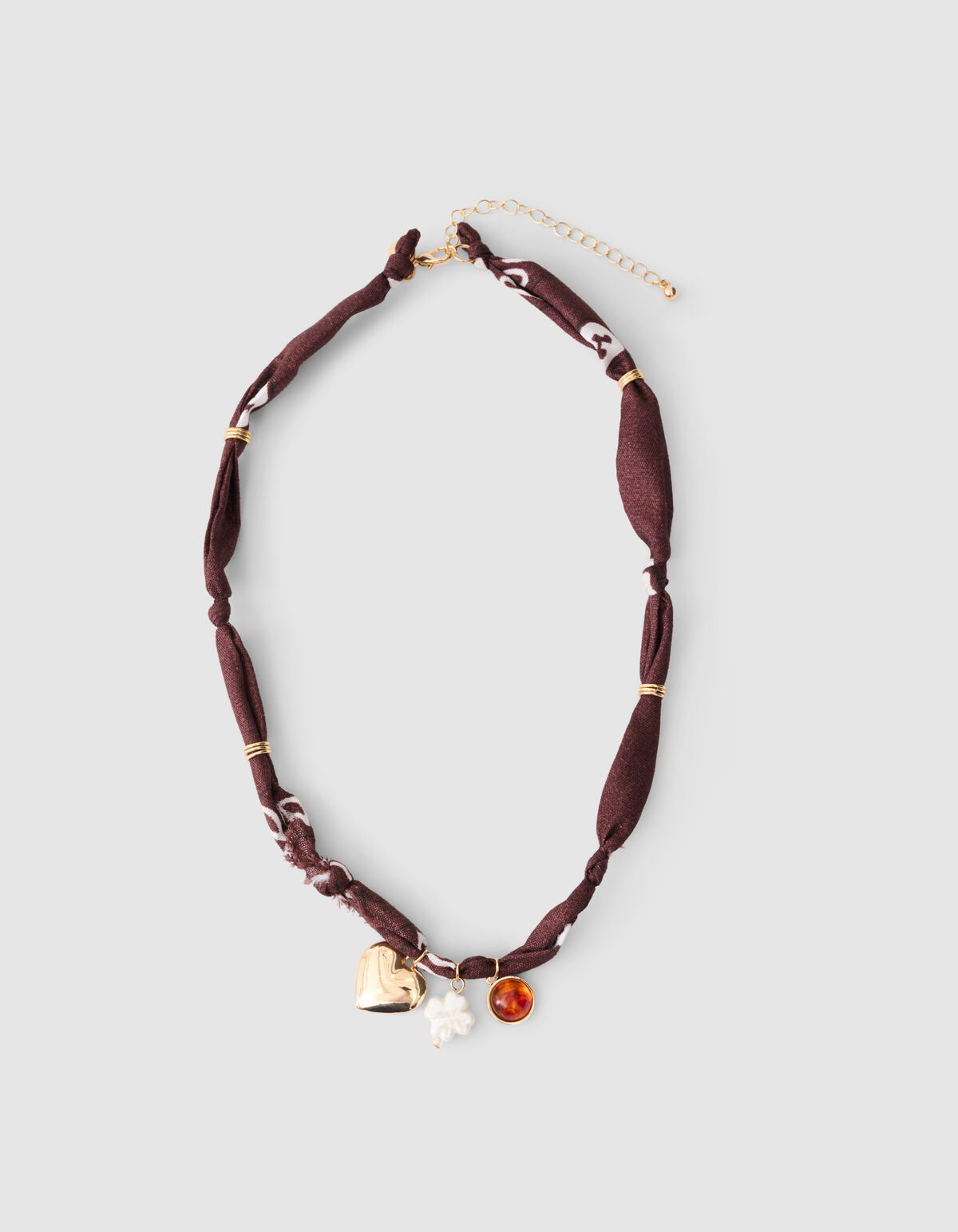 Bandana Charm Ketting Bruin SHOEBY ACCESSOIRES