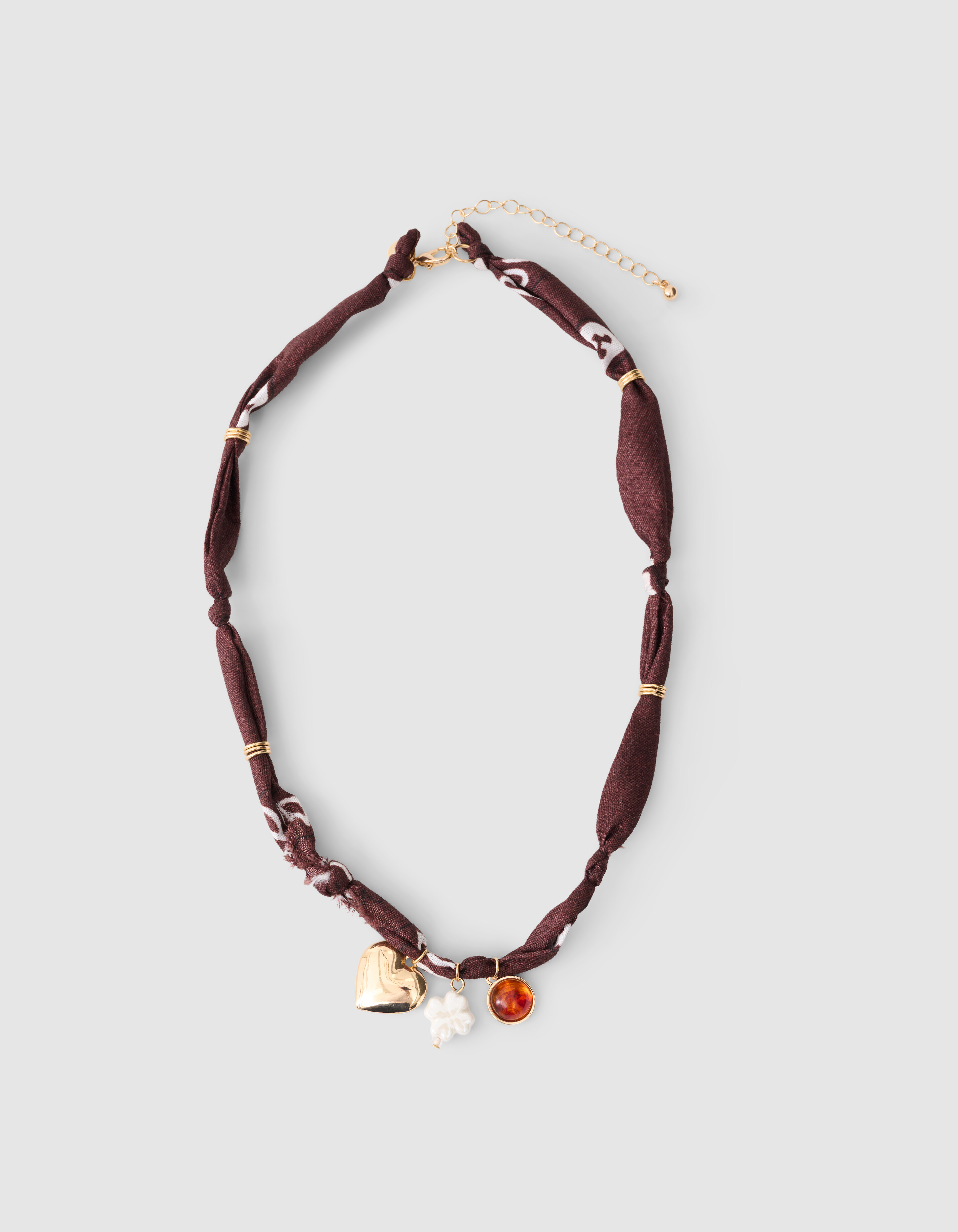 Bandana Charm Ketting Bruin SHOEBY ACCESSOIRES