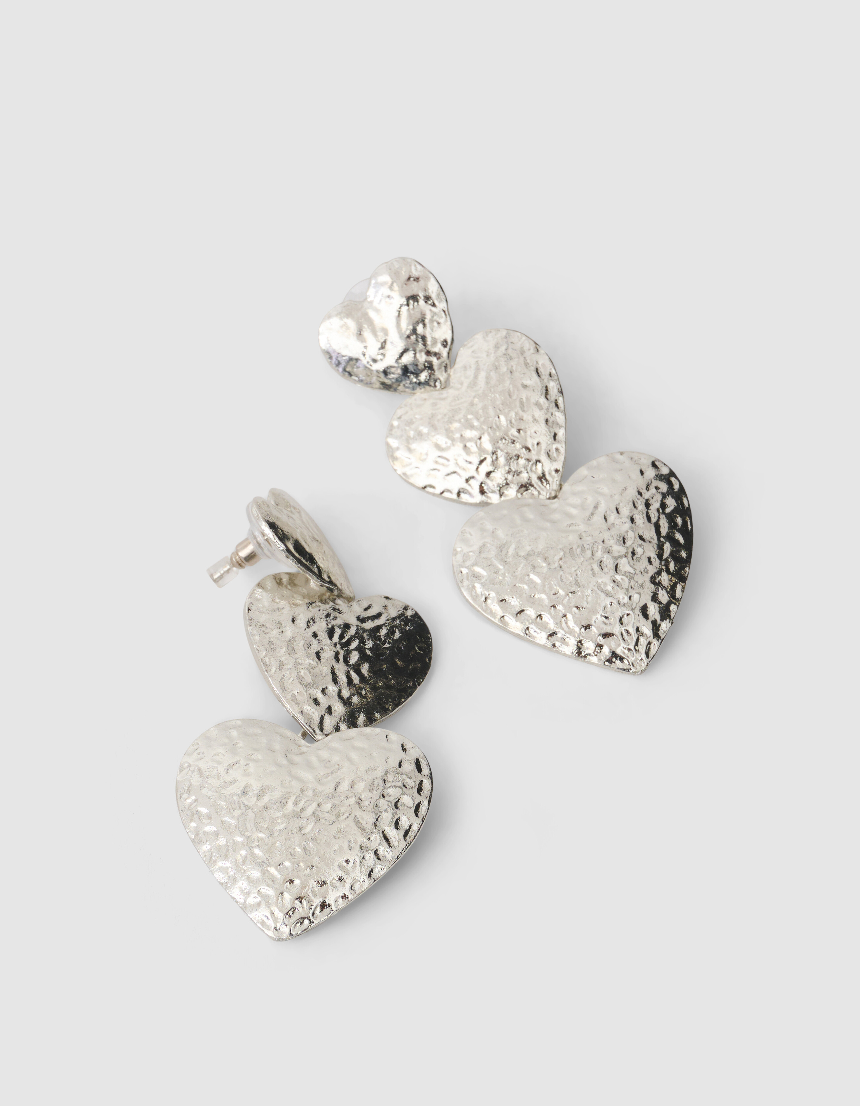 Triple Heart Oorbellen Zilver SHOEBY ACCESSOIRES