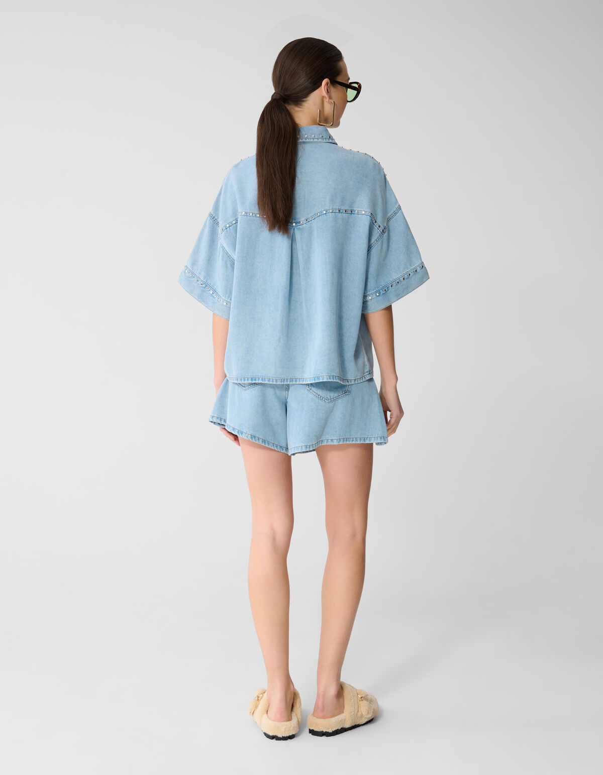 Denim Studs Short Bleached SHOEBY WOMEN