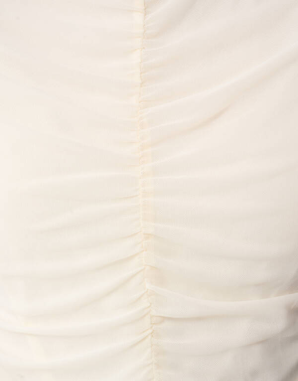 Sheering Mesh Top Gebroken Wit SHOEBY WOMEN