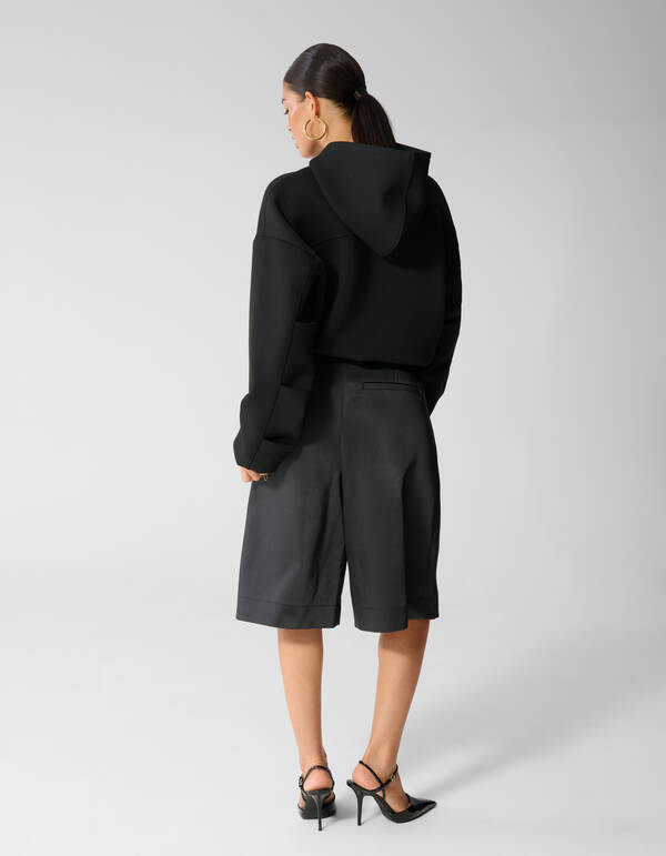 Zipper Hood Vest Zwart SHOEBY WOMEN